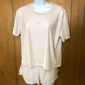 PINK Victoria’s Secret pink crop crush velvet T M